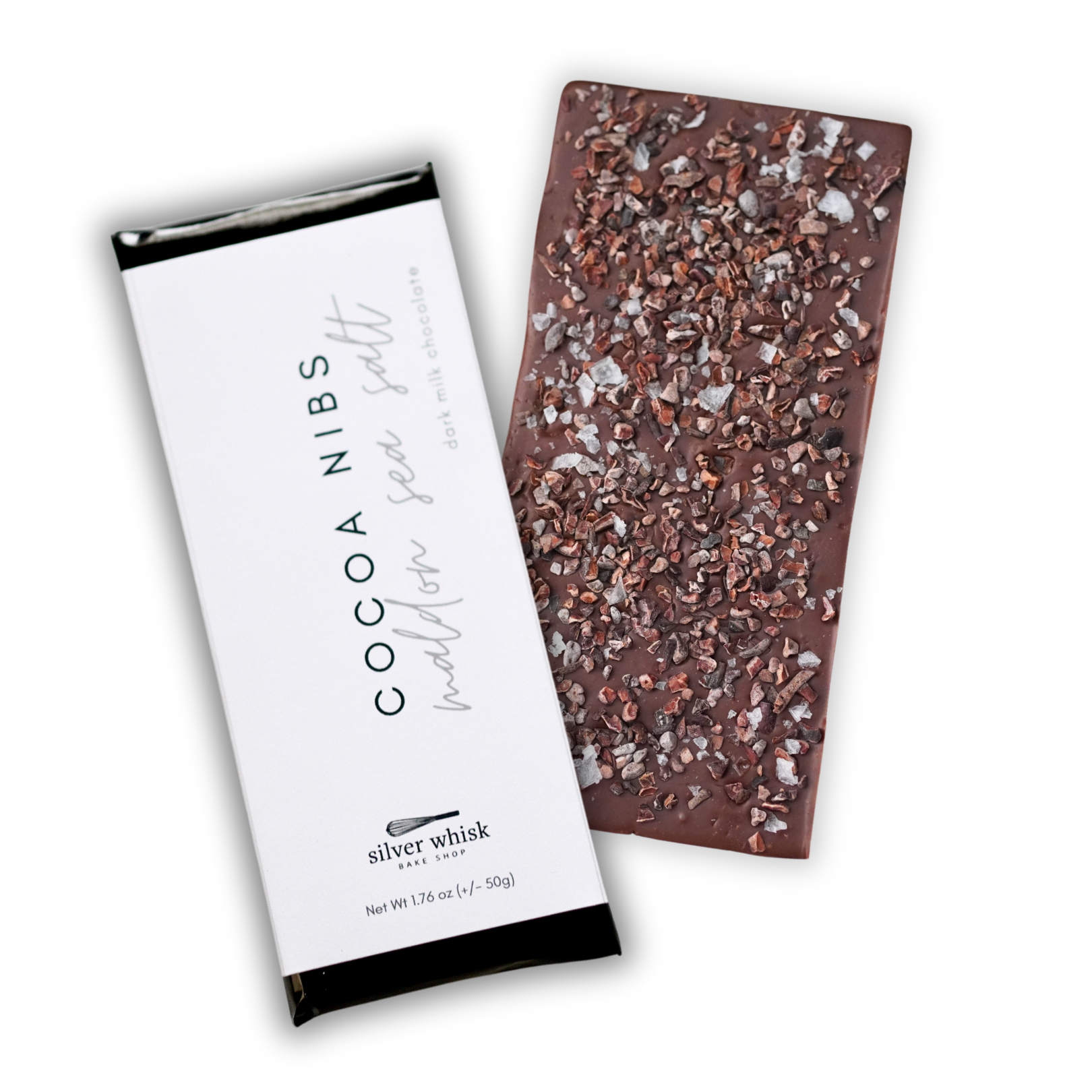Cocoa Nib & Sea Salt – Silver Whisk Bake Shop & Chocolatier