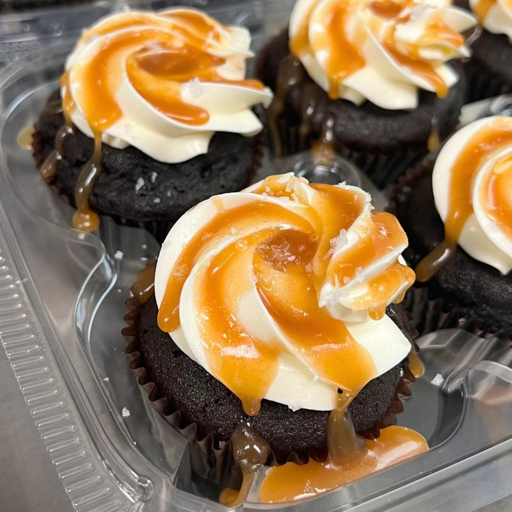 Dark Chocolate Salted Caramel Cupcakes