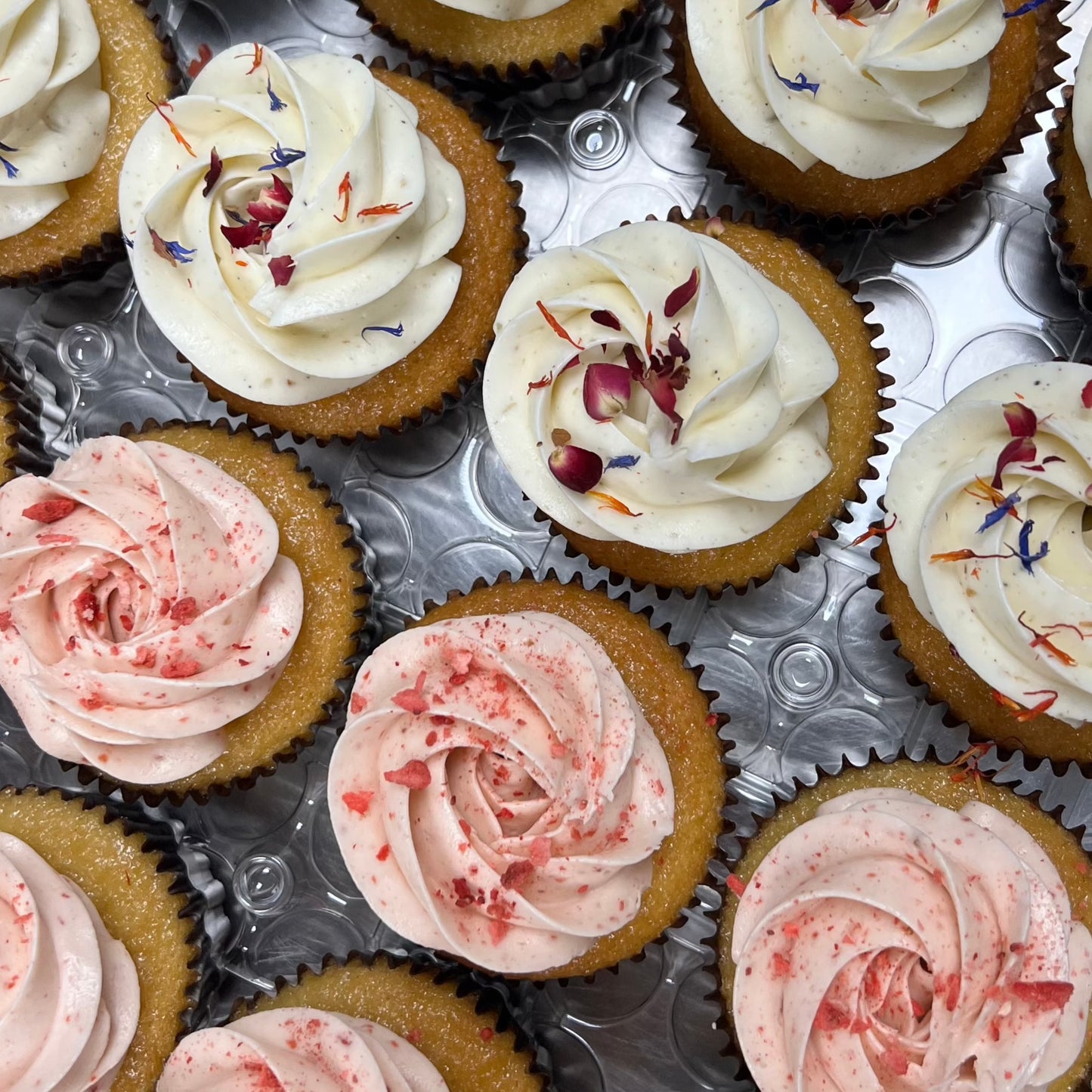 Fresh Strawberry Cupcakes & Orange Cardamom Cupcakes