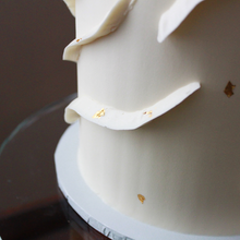 Load image into Gallery viewer, Buttercream Ribbons + Gold Leaf
