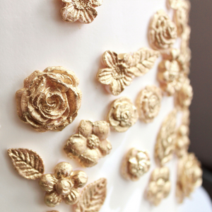 Gilded Floral Bas Relief